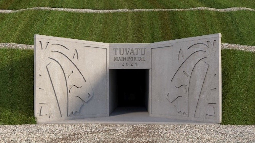 Image of the Tuvatu mine portal